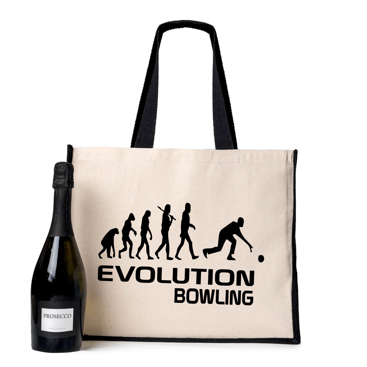 Evolution Of Bowling Tote Bag Crown Green Bowls Gift Ladies Canvas Shopper