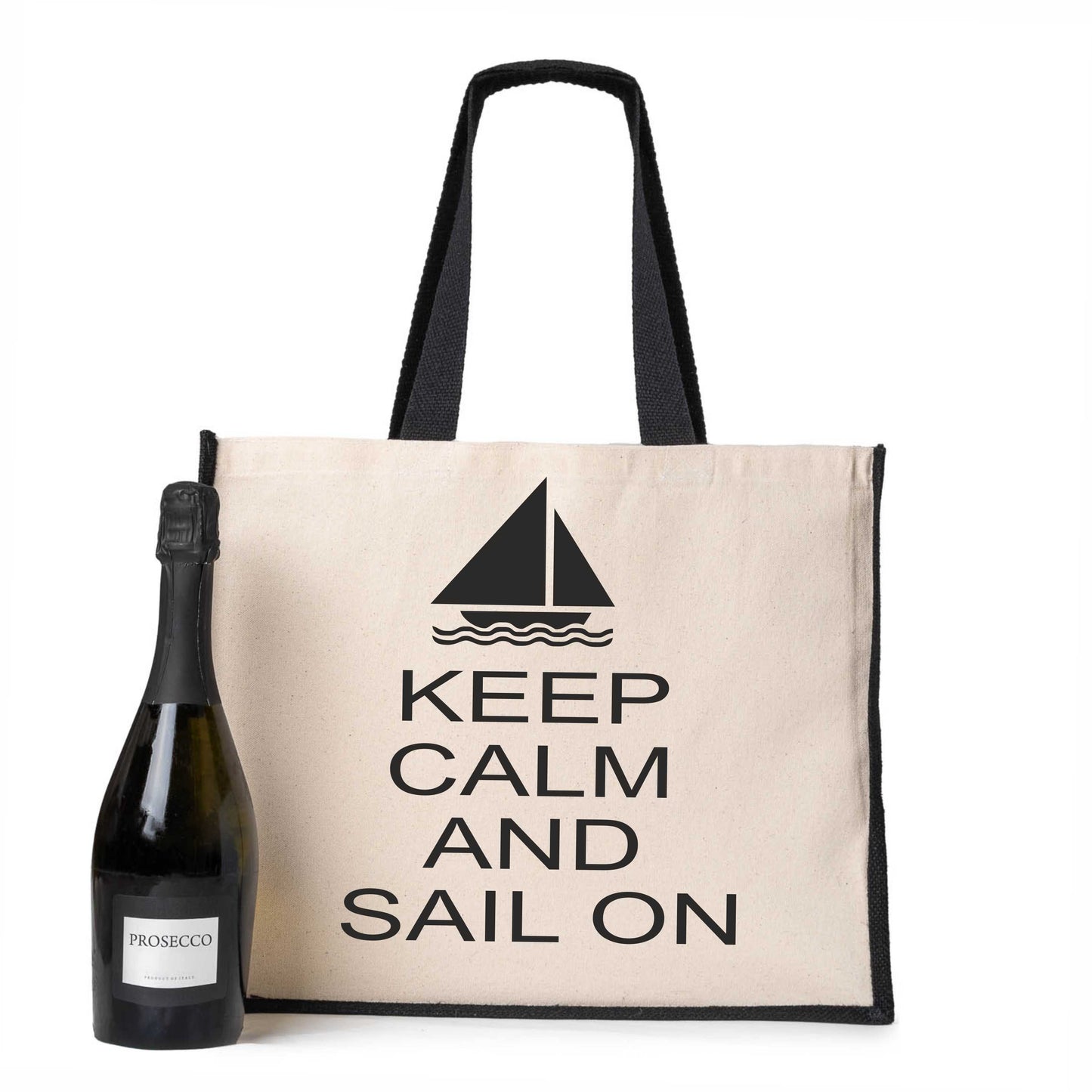 Keep Calm & Sail On Tote Bag Birthday Sailing Gift For Ladies Canvas Shopper