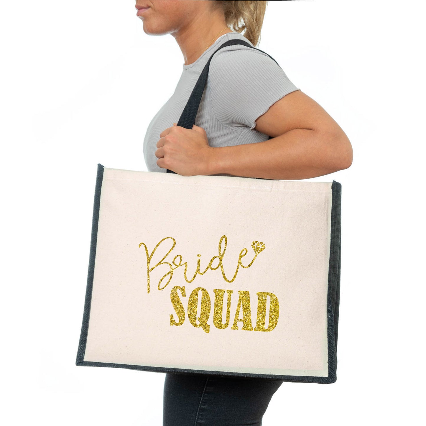 Bride Squad Hen Party Tote Bag Wedding  Gift Idea Ladies Canvas Shopper