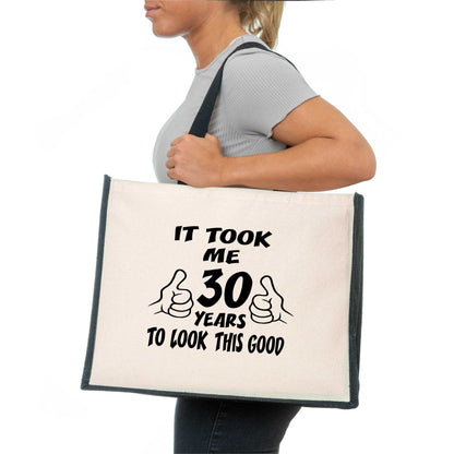It Took 30 Years To Look Tote Bag 30th Birthday Gift Ladies Canvas Shopper