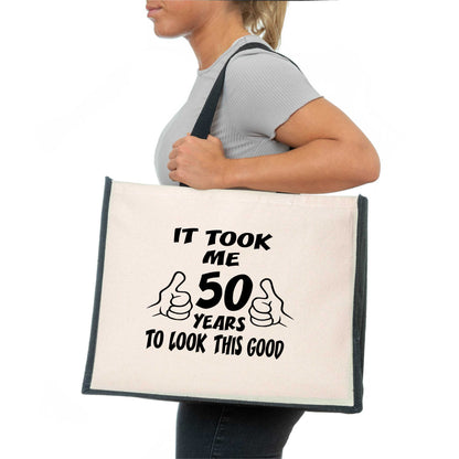 It Took 50 Years To Look Tote Bag 50th Birthday Gift Ladies Canvas Shopper