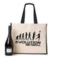 Evolution Of Netball Tote Bag Birthday Sports Gift For Ladies Canvas Shopper