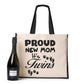Proud New Mom It's Twins Tote Bag New Baby Ladies Canvas Shopper