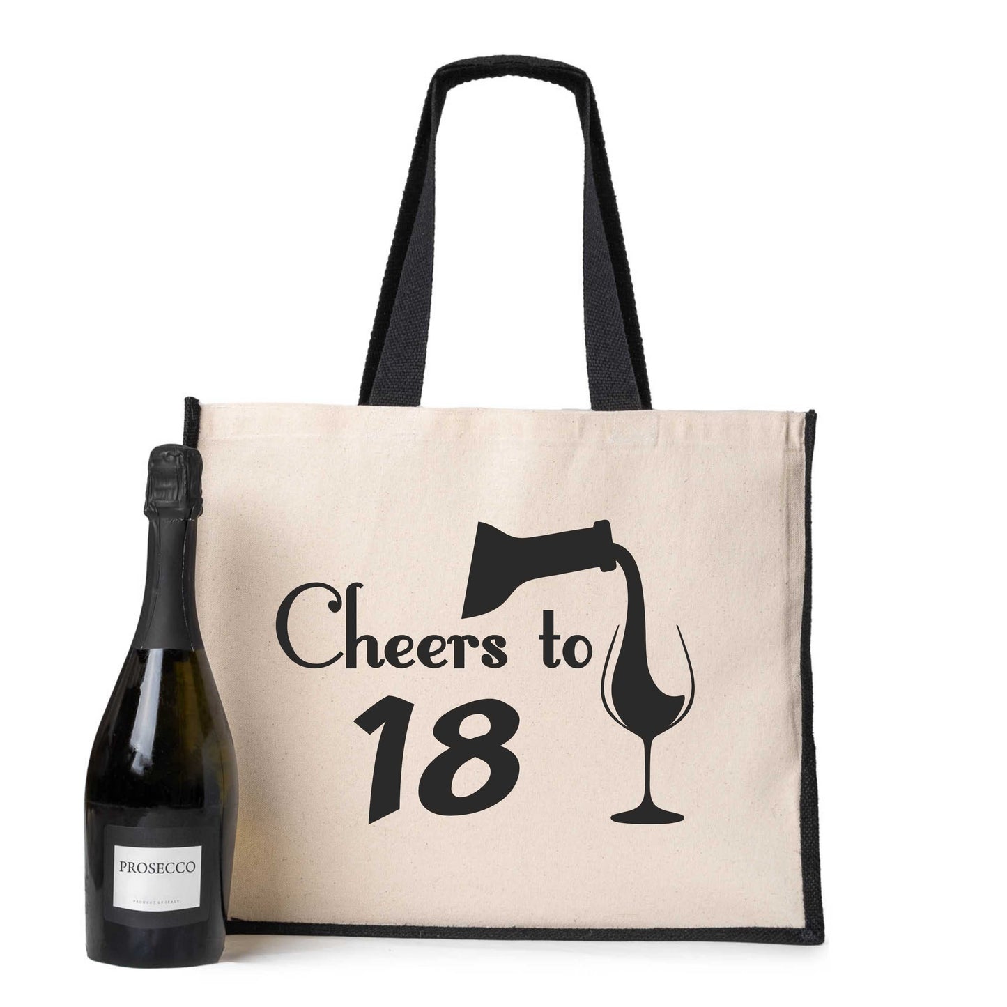 Cheers To 18 Tote Bag 18th Birthday Gift Ladies Canvas Shopper