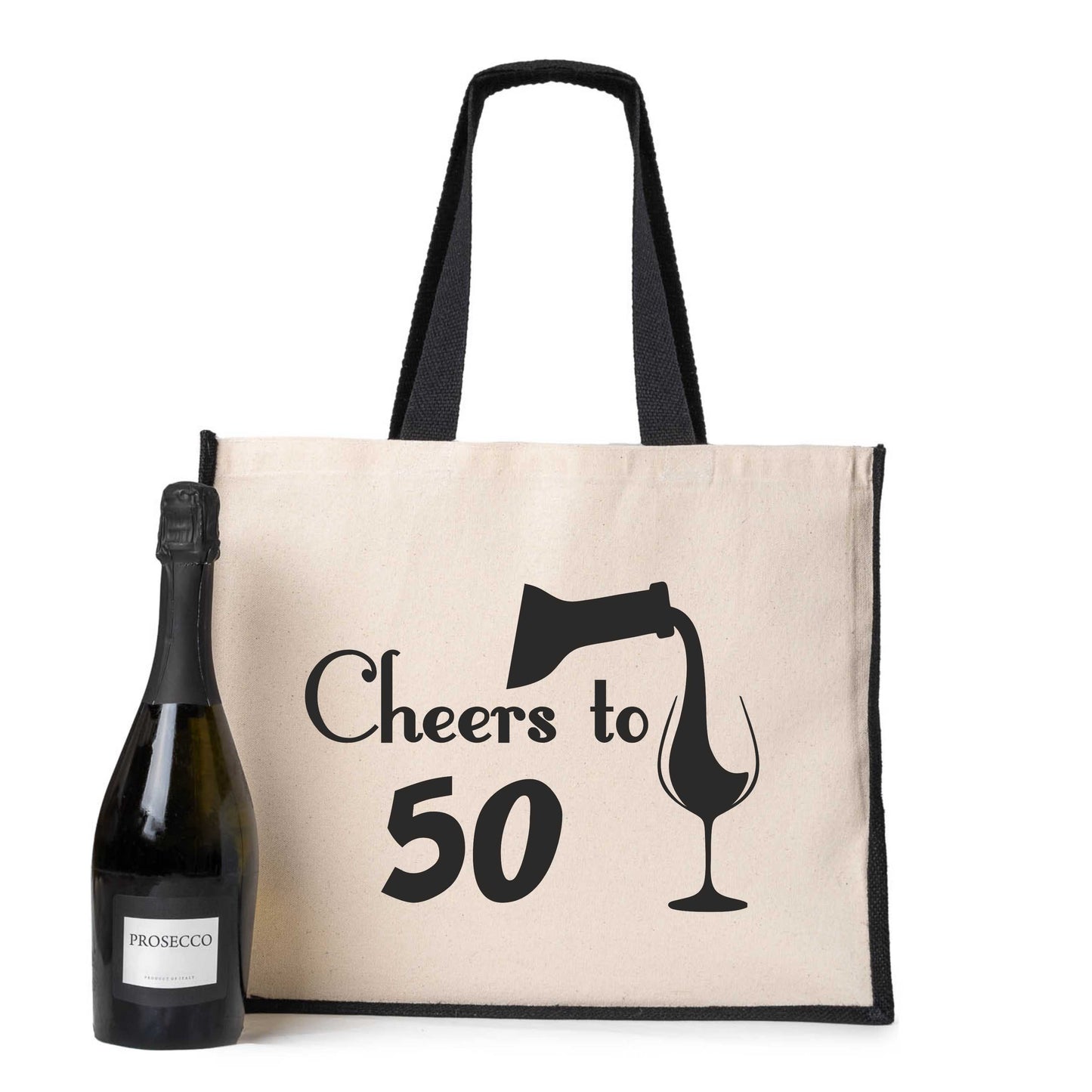 Cheers To 50 Tote Bag 50th Birthday Gift Ladies Canvas Shopper