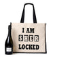 Sher locked Tote Bag Funny Birthday Gift For Ladies Canvas Shopper