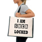 Sher locked Tote Bag Funny Birthday Gift For Ladies Canvas Shopper