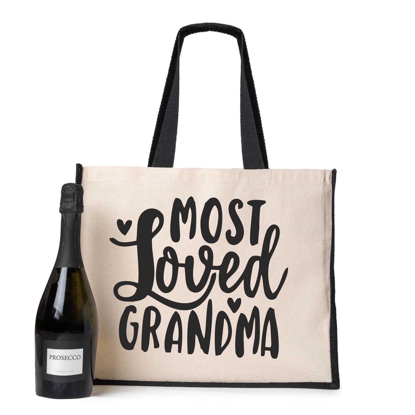 Most Loved Grandma Tote Bag Granny Birthday Gift Ladies Canvas Shopper