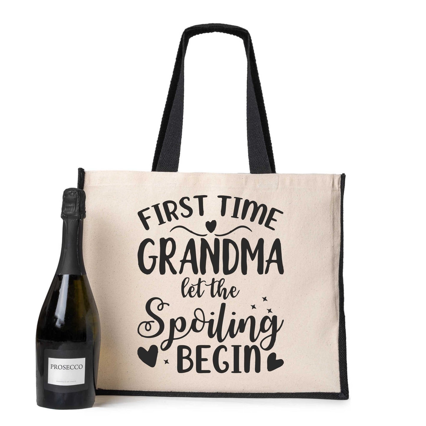 First Time Grandma Tote Bag New Grandchild Gift Ladies Canvas Shopper