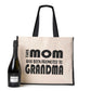 This Mom Promoted To Grandma Tote Bag New Grandchild Gift Ladies Canvas Shopper