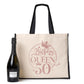 Birthday Queen 50 Tote Jute Bag 50th Birthday Gift Idea Canvas Shopper