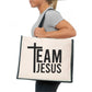 Team Jesus Tote Bag Church Religion Gift Ladies Canvas Shopper