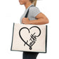 Faith Tote Bag Church Religion Gift Ladies Canvas Shopper