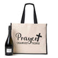 Prayer Changes Things Tote Bag Church Religion Gift Ladies Canvas Shopper