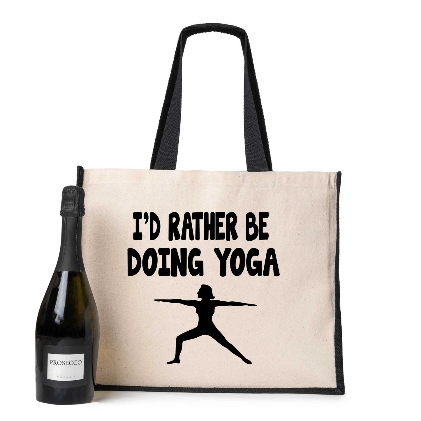 I'd Rather Be Doing Yoga Tote Bag Birthday Gift Ladies Canvas Shopper