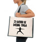 I'd Rather Be Doing Yoga Tote Bag Birthday Gift Ladies Canvas Shopper