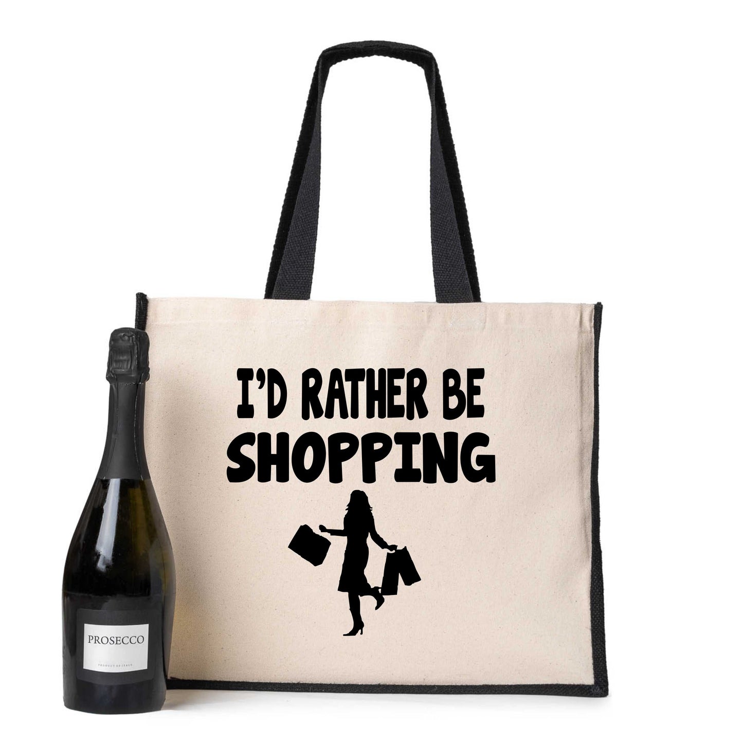 I'd Rather Be Shopping Tote Bag Birthday Gift Ladies Canvas Shopper