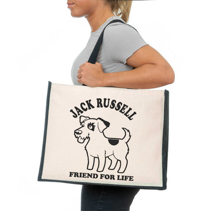 Jack Russell Tote Bag Dog Lovers Gift Ladies Canvas Shopper