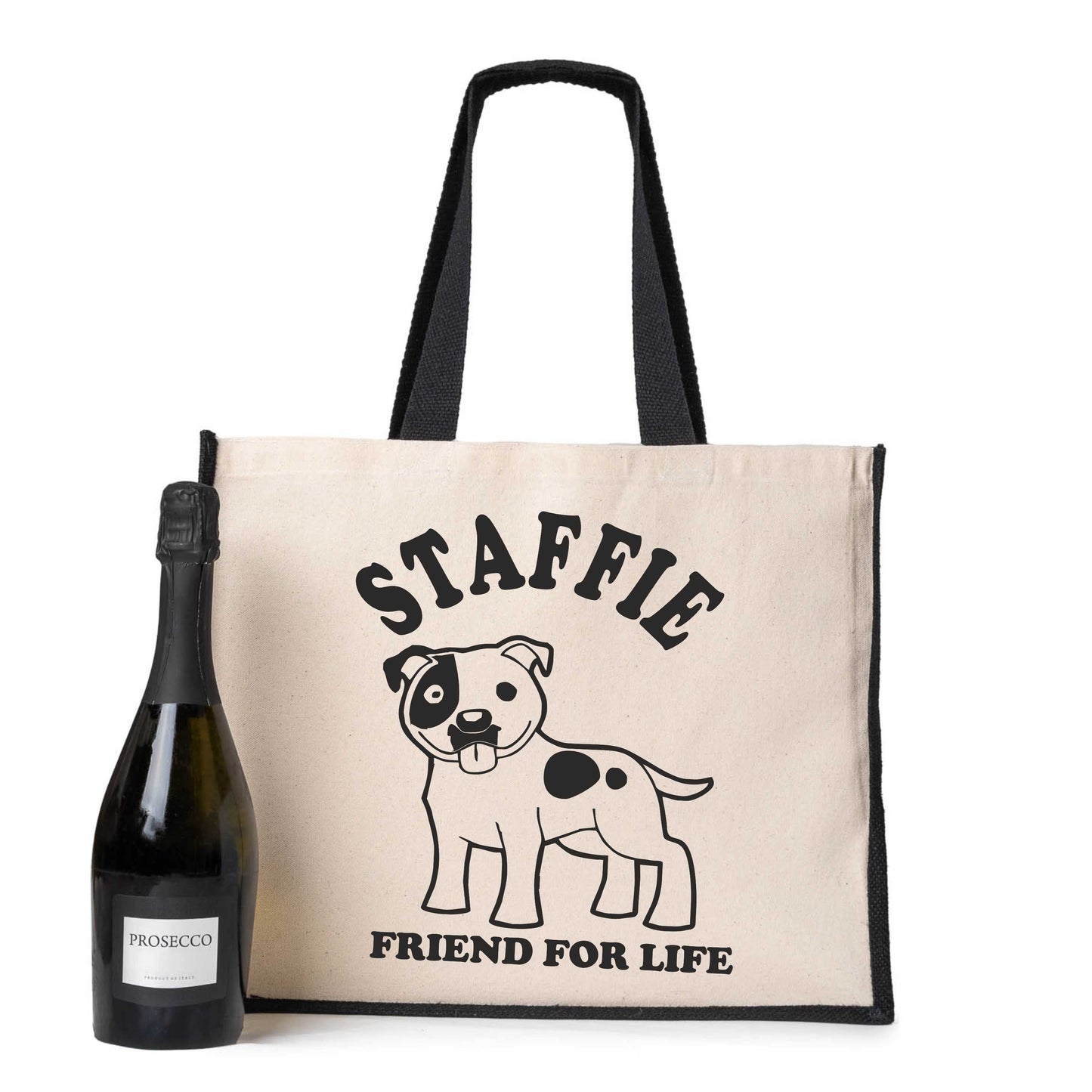 Staffie Tote Bag Dog Lovers Gift Ladies Canvas Shopper