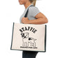 Staffie Tote Bag Dog Lovers Gift Ladies Canvas Shopper