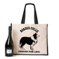 Border Collie Tote Bag Dog Lovers Birthday Gift Ladies Canvas Shopper