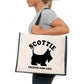 Scottie Scottish Terrier Tote Bag Dog Lovers Birthday Gift Ladies Canvas Shopper