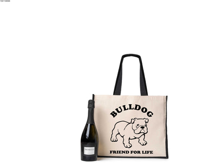 British Bulldog Tote Bag Dog Lovers Birthday Gift Ladies Canvas Shopper