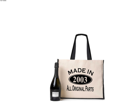 Made In 2003 Tote Bag 21st Birthday Gift Age 21 Ladies Canvas Shopper