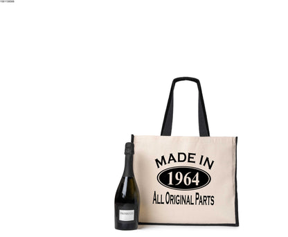 Made In 1964 Tote Bag 60th Birthday Gift Age 60 Ladies Canvas Shopper