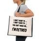 I Retired Tote Bag Retirement Present Ladies Canvas Shopper