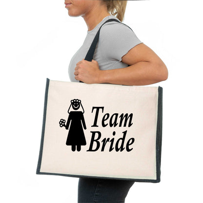 Team Bride Tote Bag Wedding Hen Party Ladies Canvas Shopper