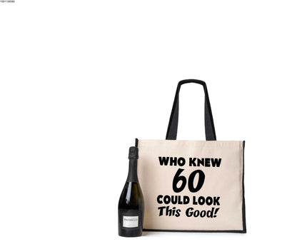Who New 60 Could Look This Good Tote Bag 60th Birthday Ladies Canvas Shopper