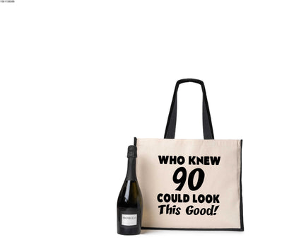 Who New 90 Could Look This Good Tote Bag 90th Birthday Ladies Canvas Shopper