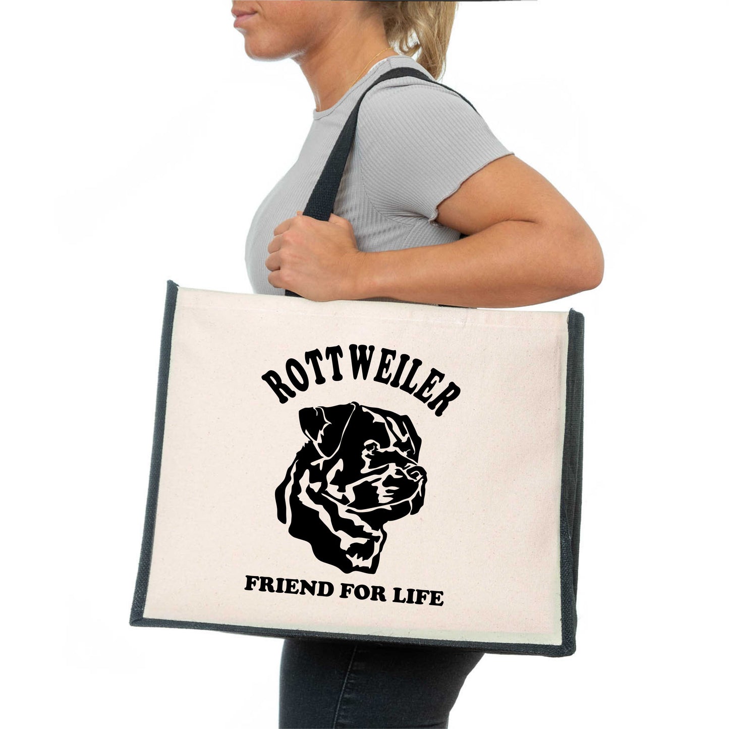 Rotweiller Tote Bag Dog Lovers Gift Ladies Canvas Shopper