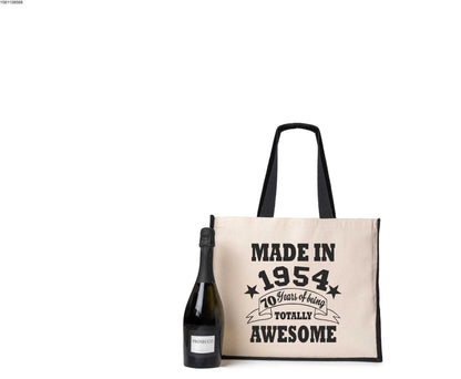 70th Birthday Made In 1954 Tote Bag Age 70 Birthday Ladies Canvas Shopper