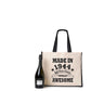 80th Birthday Made In 1944 Tote Bag Age 80 Birthday Ladies Canvas Shopper