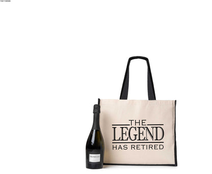 The Legend Has Retired Tote Bag Retirement Birthday Ladies Canvas Shopper