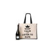 Keep Calm & Listen To Elvis Tote Bag Music Lovers Birthday Ladies Canvas Shopper