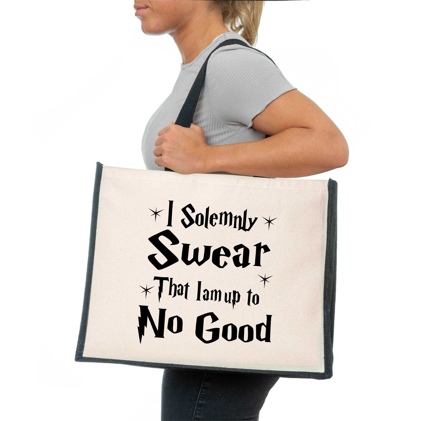 I Solemly Swear Tote Bag Birthday Ladies Canvas Shopper