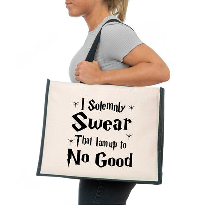 I Solemly Swear Tote Bag Birthday Ladies Canvas Shopper