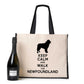 Keep Calm & Walk The Newfoundland Tote Bag Dog Lovers Ladies Canvas Shopper