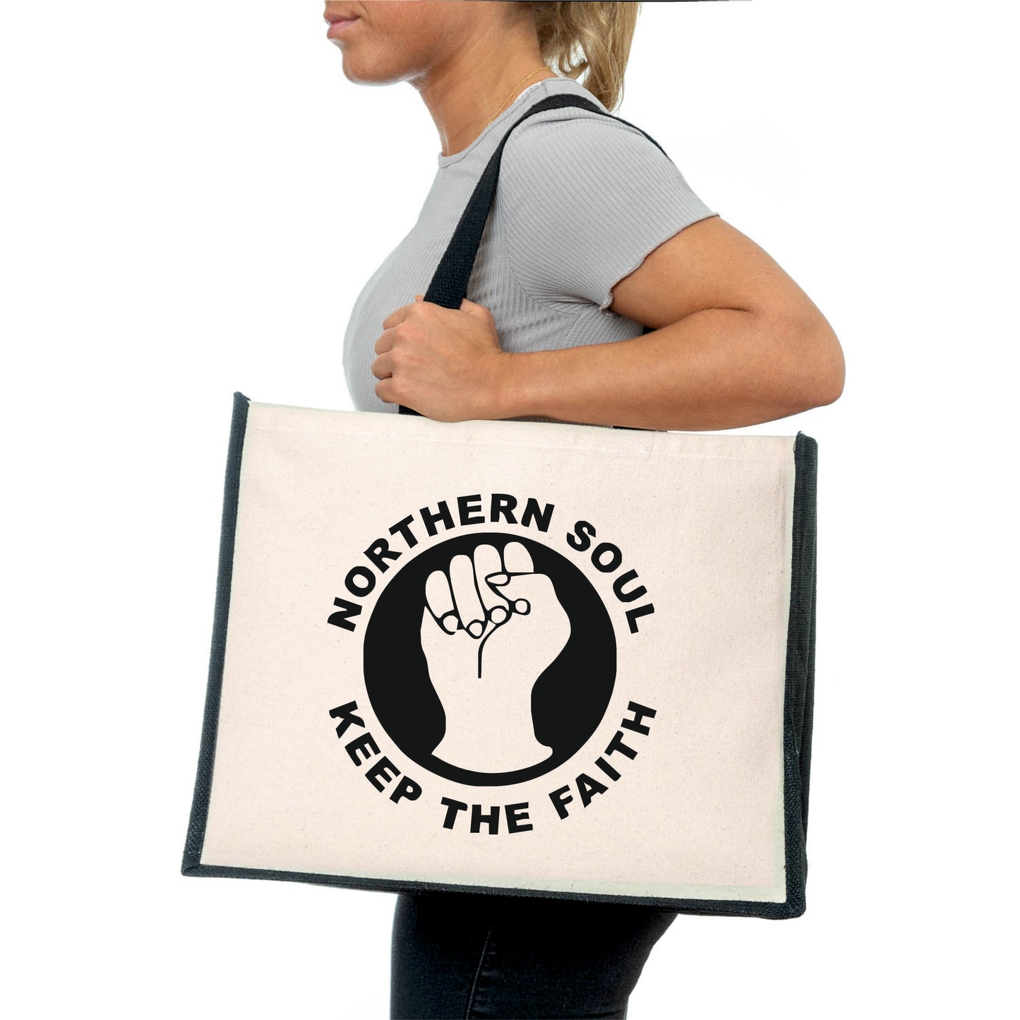 Northern Soul Tote Bag Birthday Music Lovers Gift For Ladies Canvas Shopper