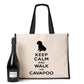 Keep Calm & Walk The Cavapoo Tote Bag Dog Lovers Ladies Canvas Shopper
