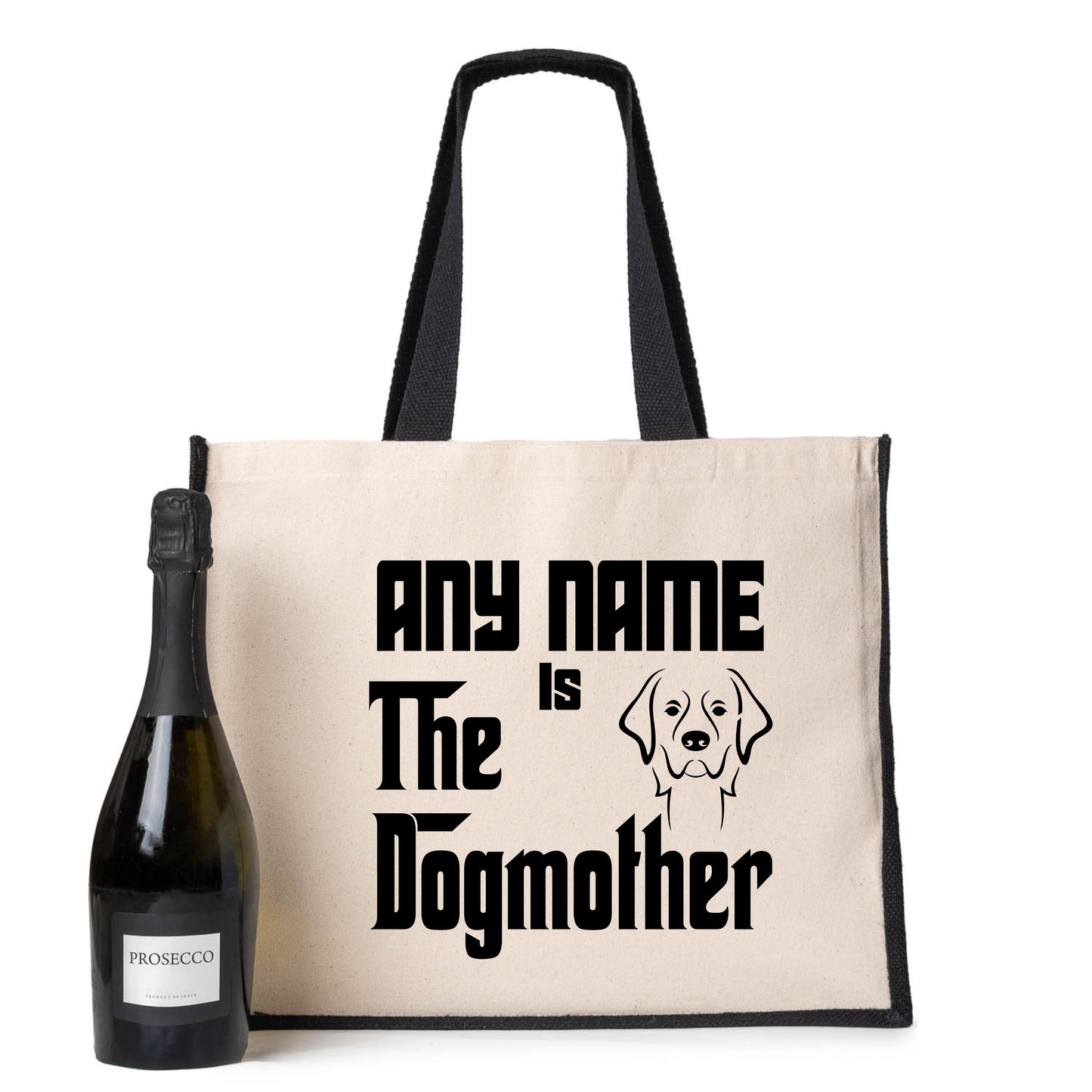 Personalised The Dog Mother Tote Bag Any Name Dog Lovers Ladies Canvas Shopper