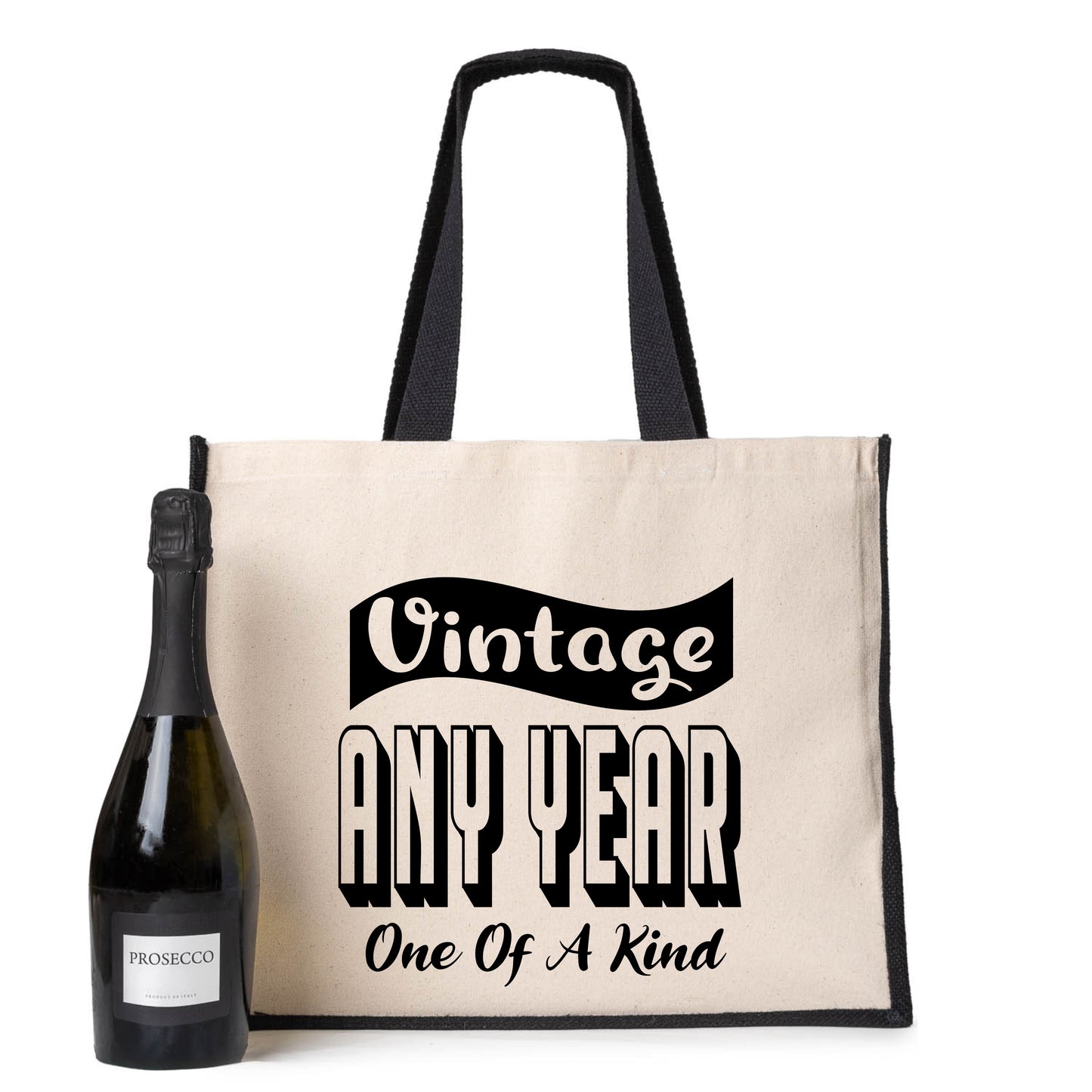 Personalised Birthday Any Year Tote Bag Birth Year Ladies Canvas Shopper