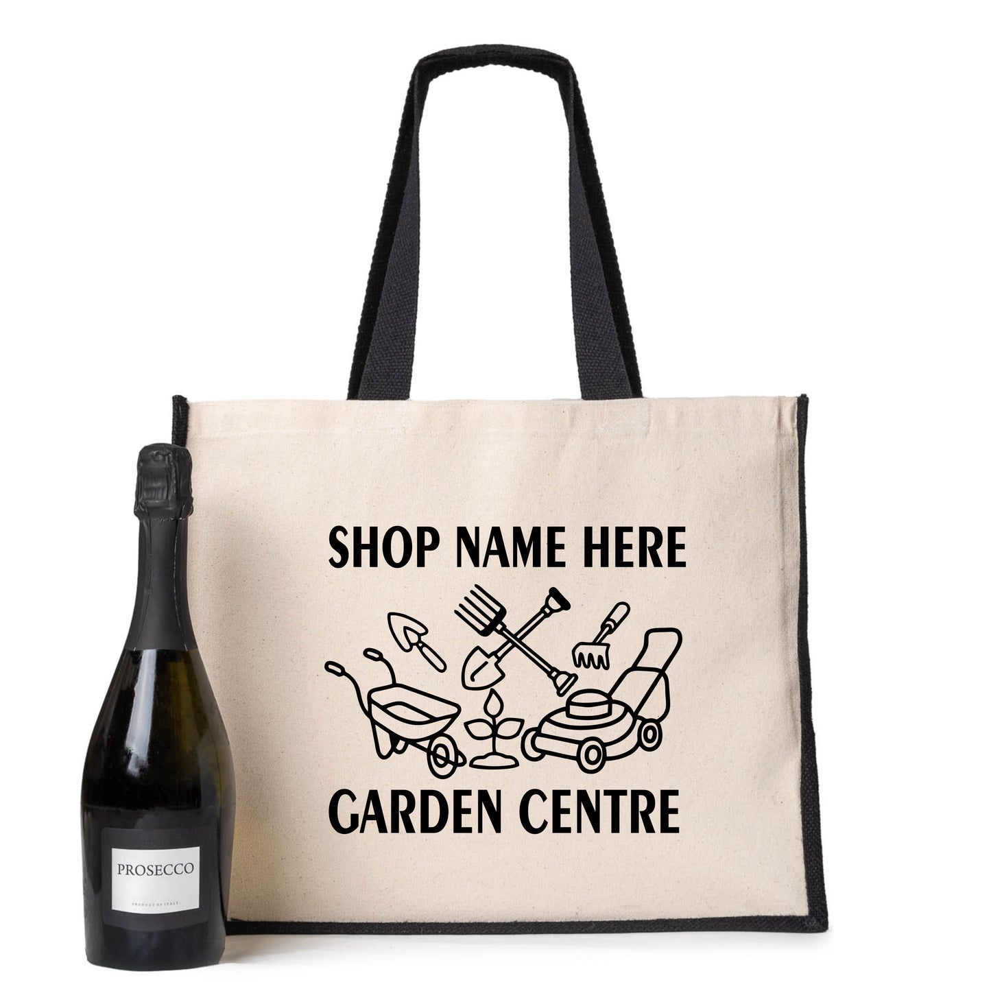 Personalised Garden Centre Tote Bag Company  Business Name Ladies Canvas Shopper