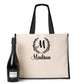 Personalised Tote Bag Beach Wedding Birthday Bridal Name Monogram Shopper