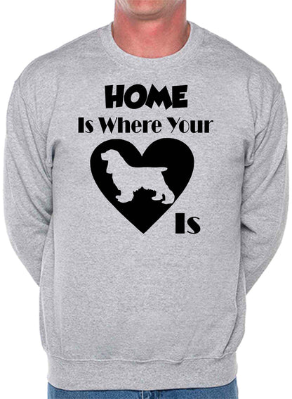 Home Is Where Cocker Spaniel Is Dog Lover Unisex Sweatshirt