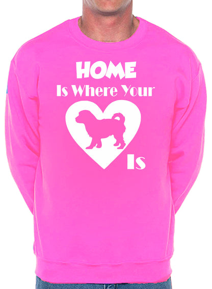Home Is Where The Cavachon Is Dog Lover Unisex Sweatshirt