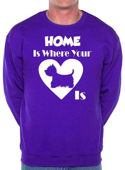 Home Is Where The Westie Is Dog Lover Unisex Sweatshirt
